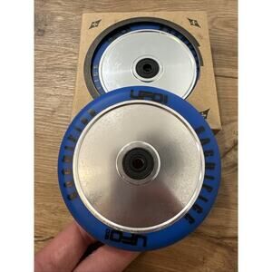 NEW Sacrifice UFO 120mm Two Pack! Wheels for Pro Scooter Blue Silver